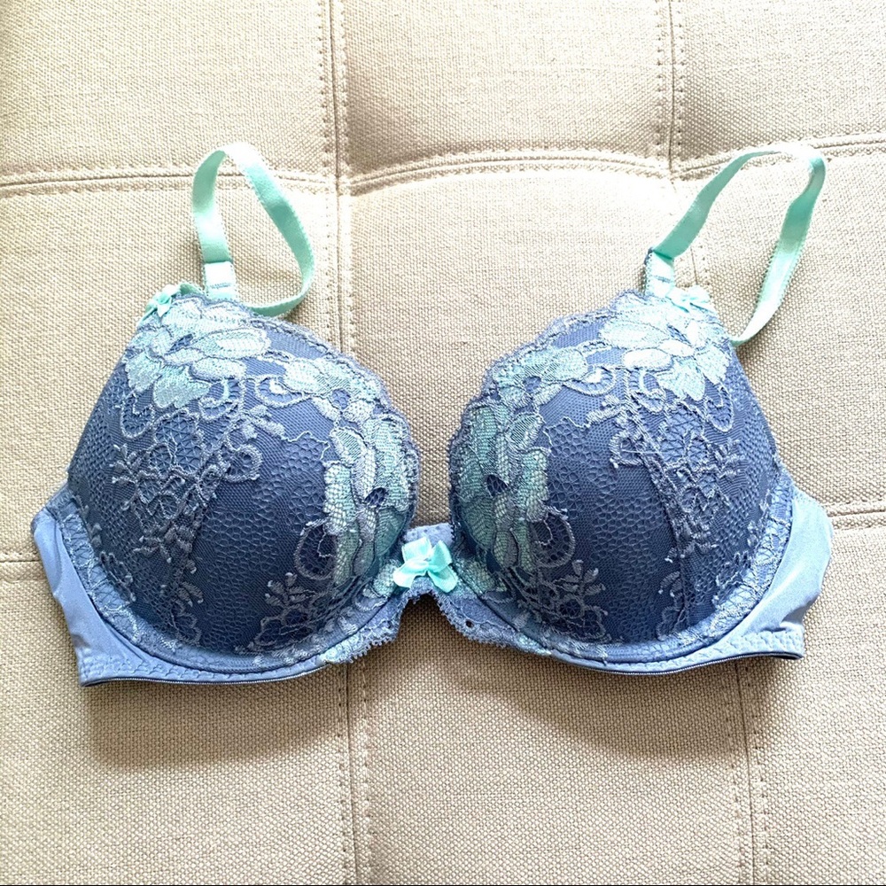Blue Lace Bra